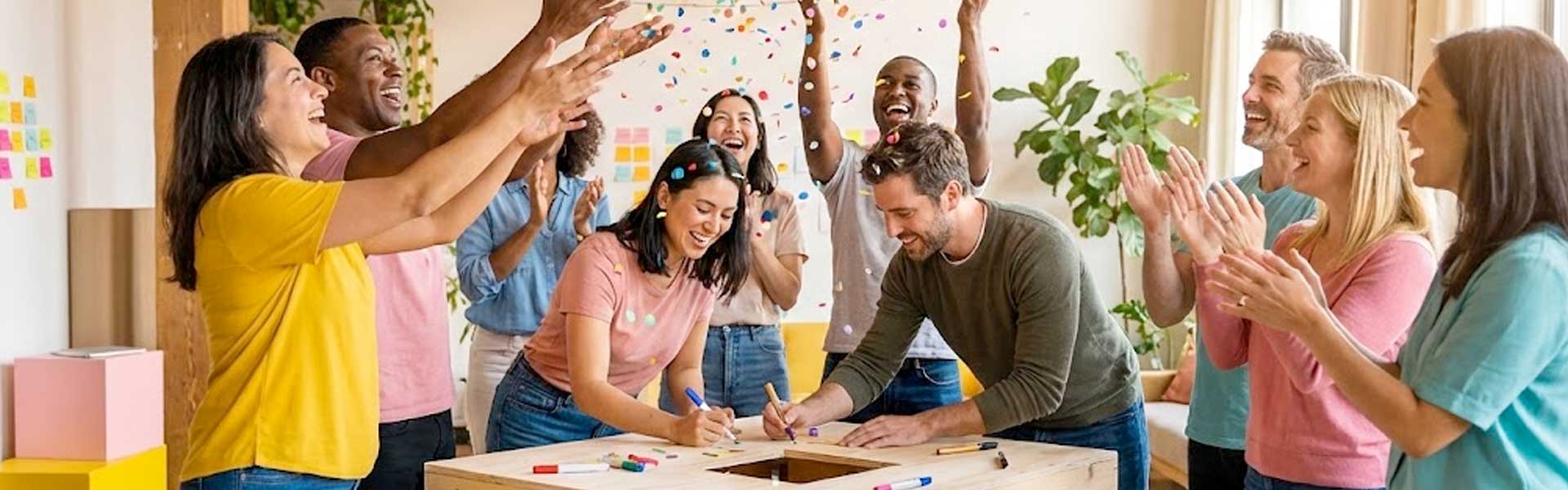 Teamevent mit Konfetti Erlebnisse – kreative Workshops für Unternehmen